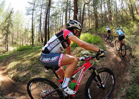 Pua Mata (Sho-Air Specialized) on her way to victory at the 2012 Whiskey 50.
