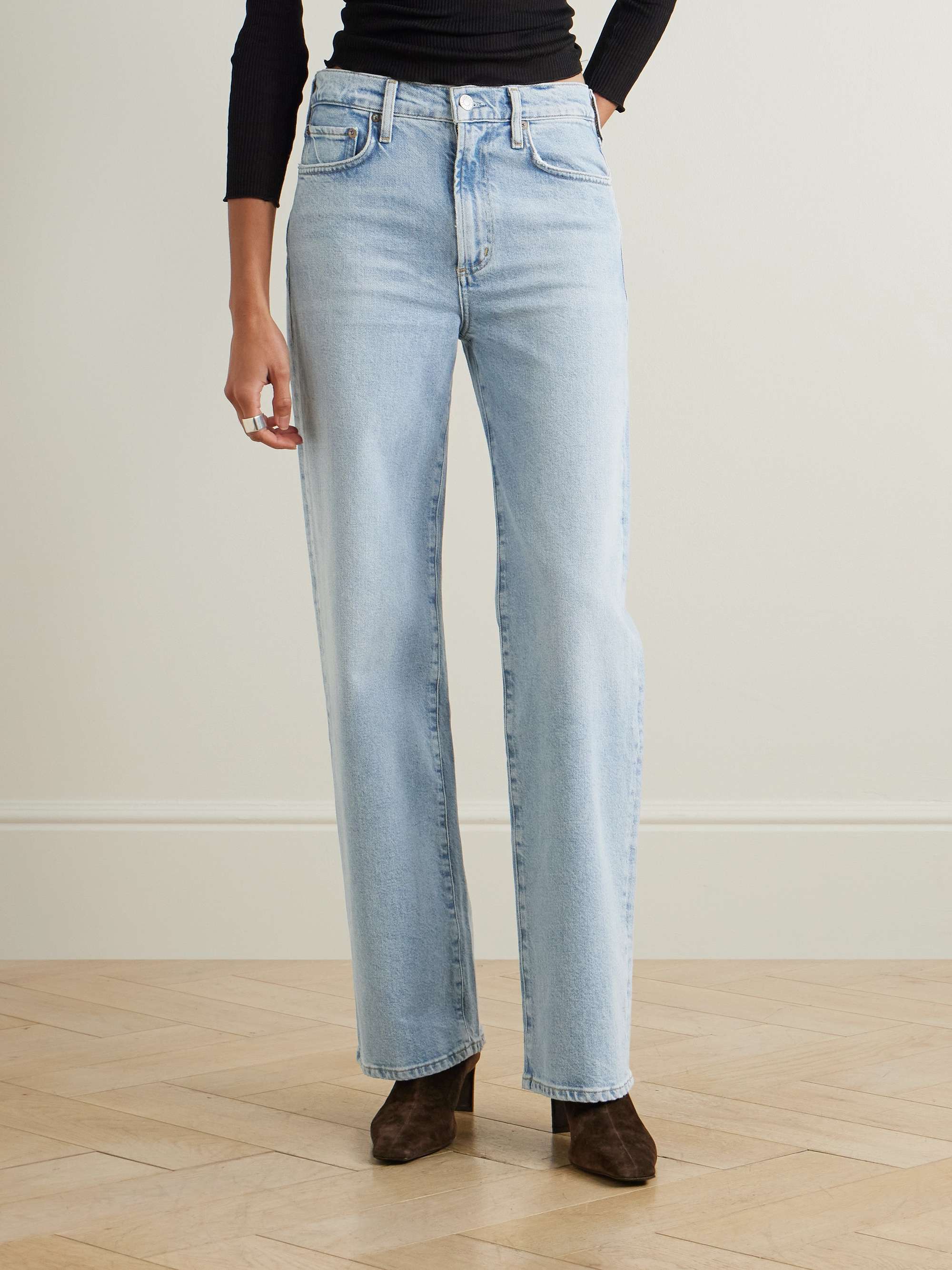 Harper Mid-Rise Straight-Leg Jeans