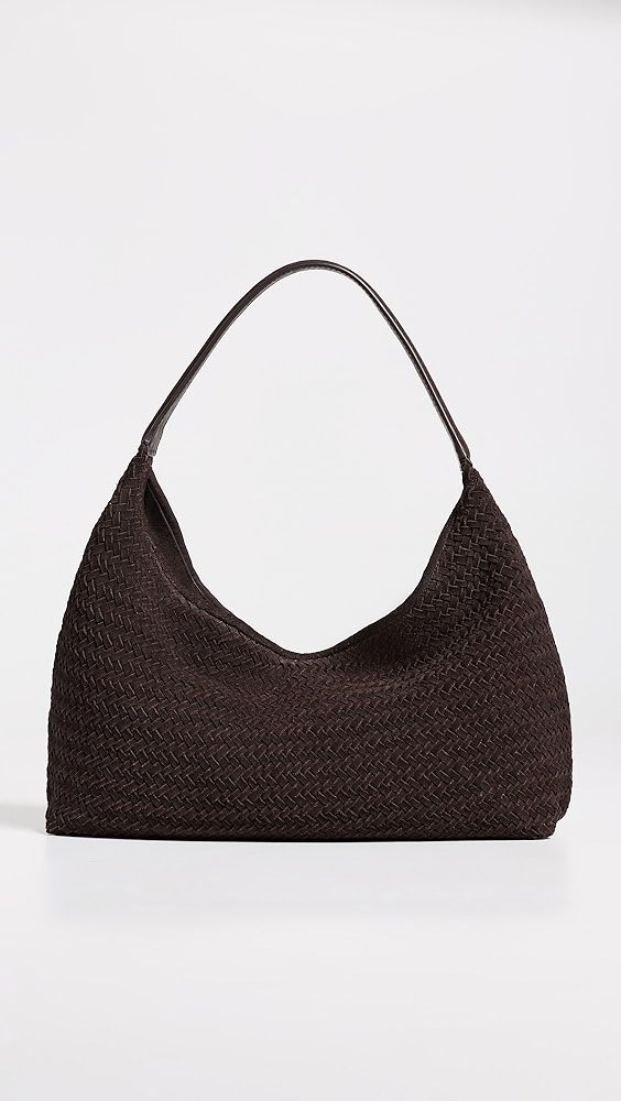 Madewell Slouchy Shoulder Woven Suede Bag