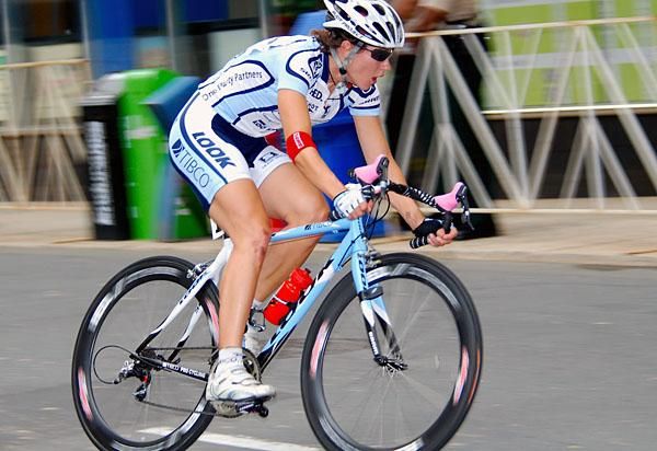 TIBCO's Kat Carroll kept the pressure on the field for a number of laps.