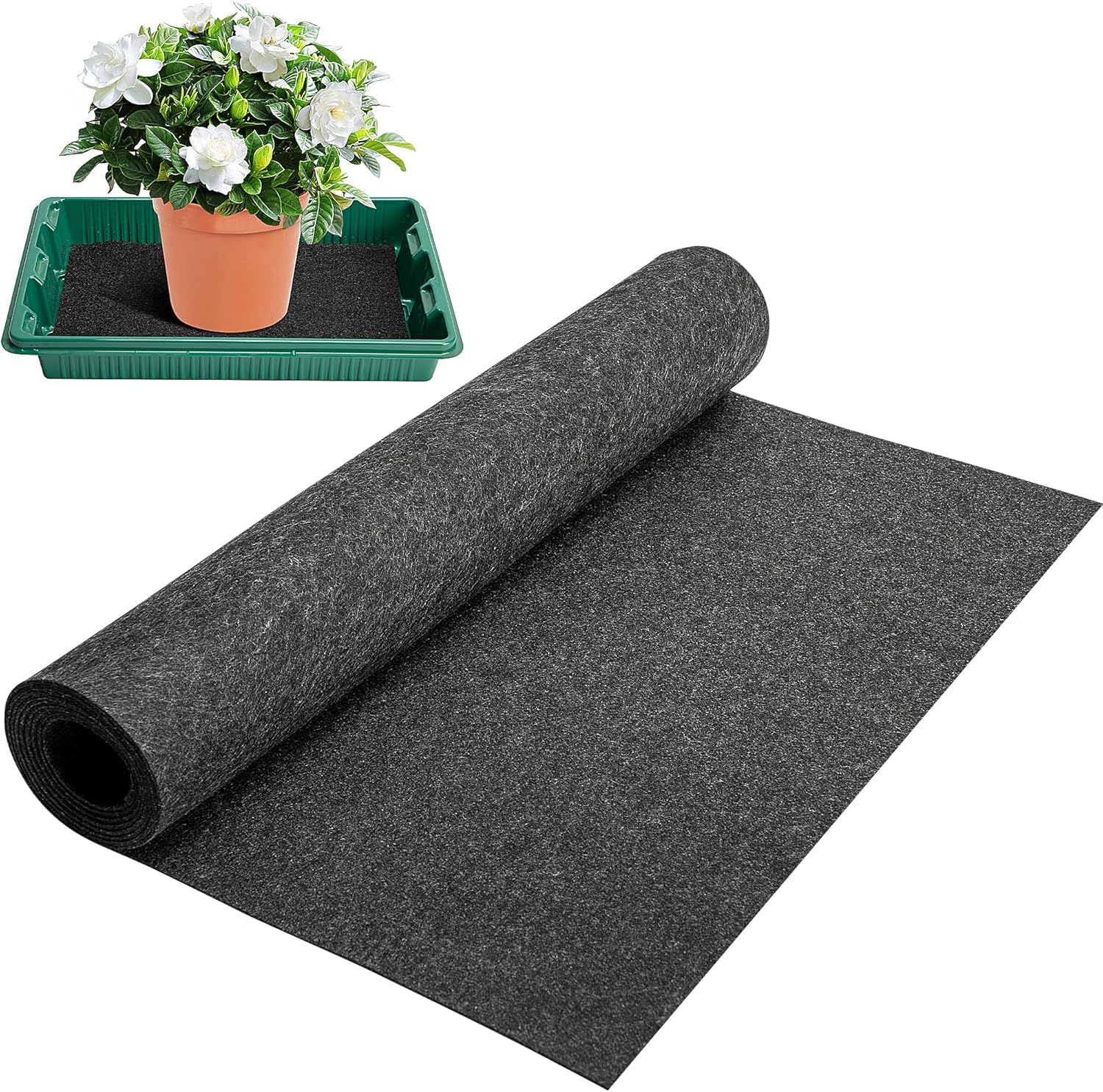 9.2ft X 25in Capillary Matting-3mm Thick Automatic Plant Watering Mat-Felt Self Watering Plant Retaining Matting for Greenhouses House Pot Plants Seed Trays