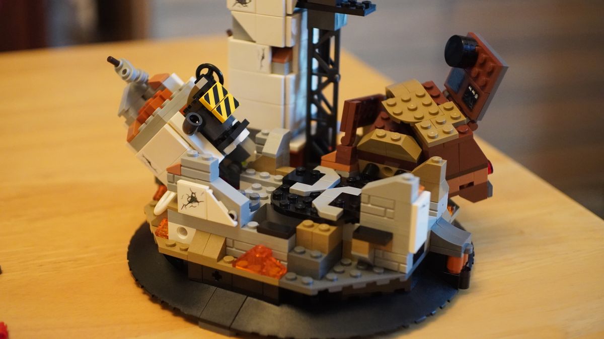 Lego Marvel Endgame Final Battle on a white background