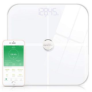RENPHO Premium Smart Heart Rate Body Fat Scale Body Analyzer Monitor with 15 Essential Body Composition Measurement, Bluetooth Digital Weight BMI Bathroom Scale with App, 396 lbs White