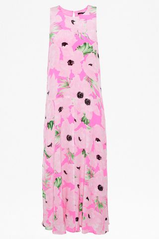 French Connection Holiday Poppy Silk Maxi Dress, £170