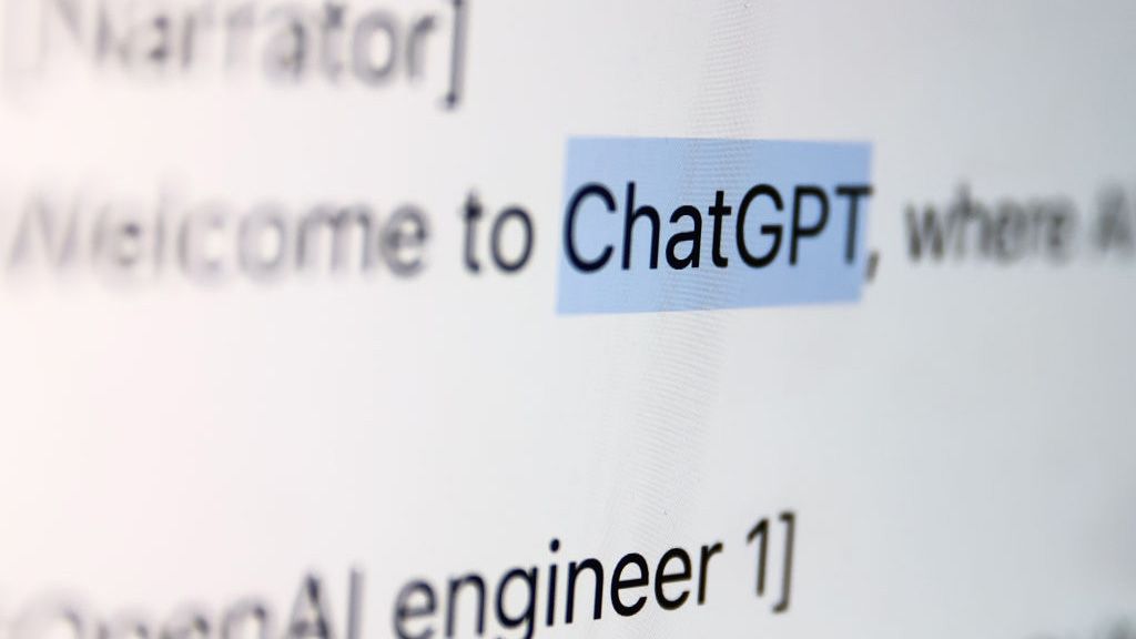 Text from ChatGPT output on a screen