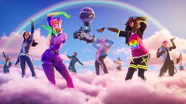 Fortnite promo image for Rainbow Royale event.