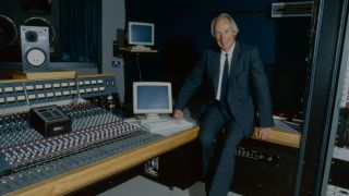 George Martin at Abbey Road in 1987