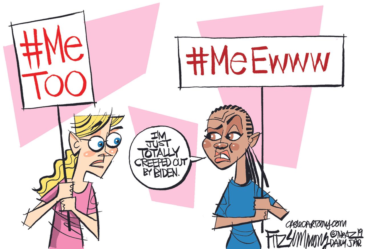 Political Cartoon U.S. Joe Biden #metoo misconduct allegations