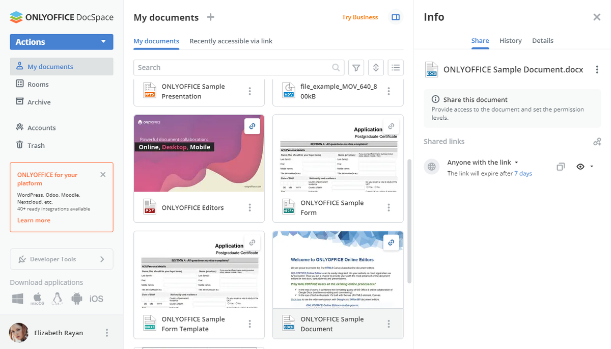 Onlyoffice DocSpace 2.5
