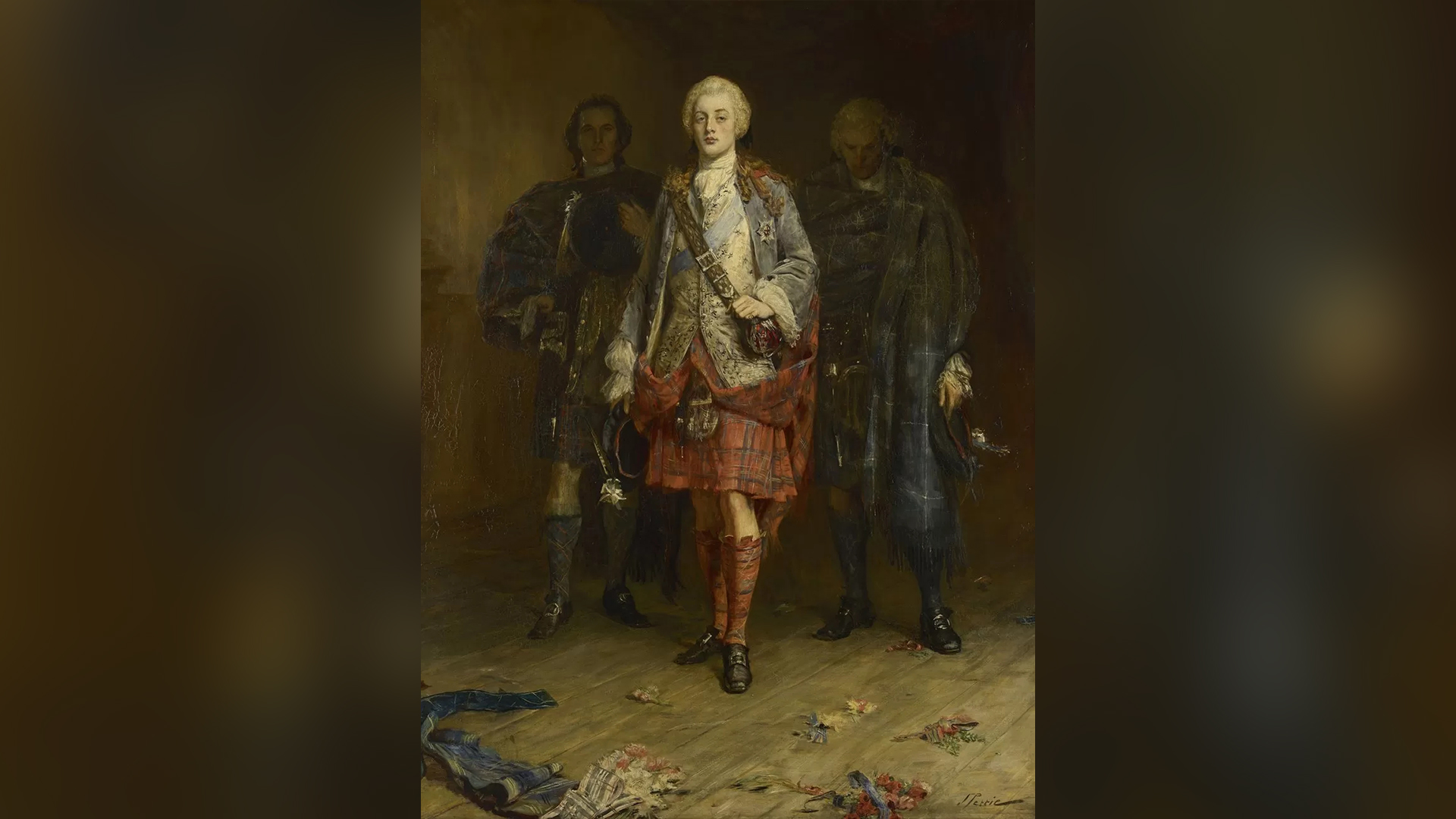 This 19th century painting of Bonnie Prince Charlie now hangs in the Palace of Hollyroodhouse in Edinburgh, the official residence of the British monarch in Scotland.