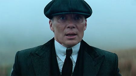 Thomas Shelby looking worried as something happens off-camera in Peaky Blinder: The Immortal Man