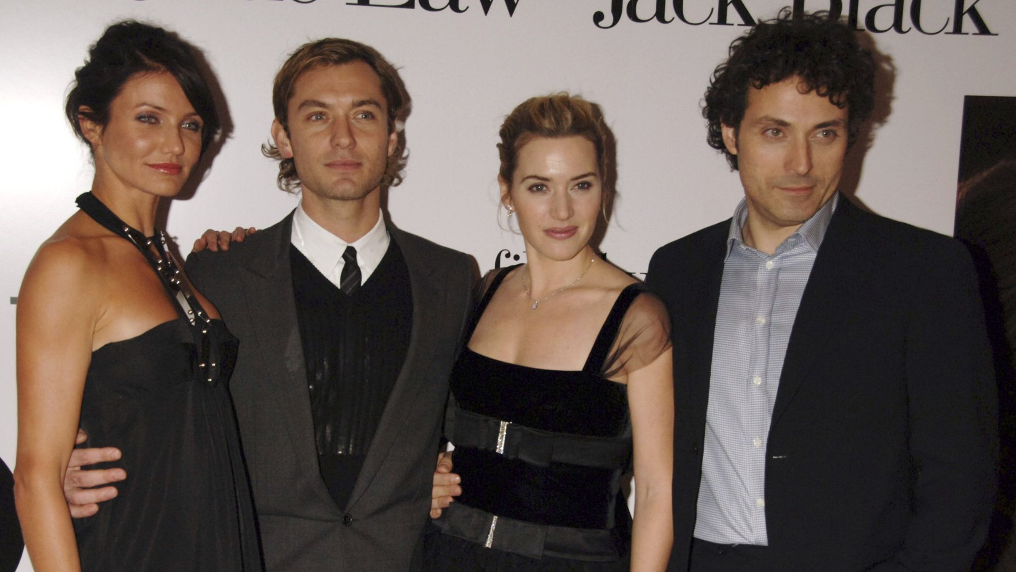 Cameron Diaz, Jude Law, Kate Winslet and Rufus Sewell at the premiere of The Holiday