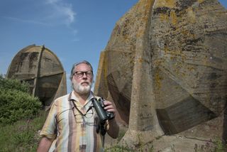 TV tonight Jim at the Denge Sound Mirrors in Dungeness, Kent