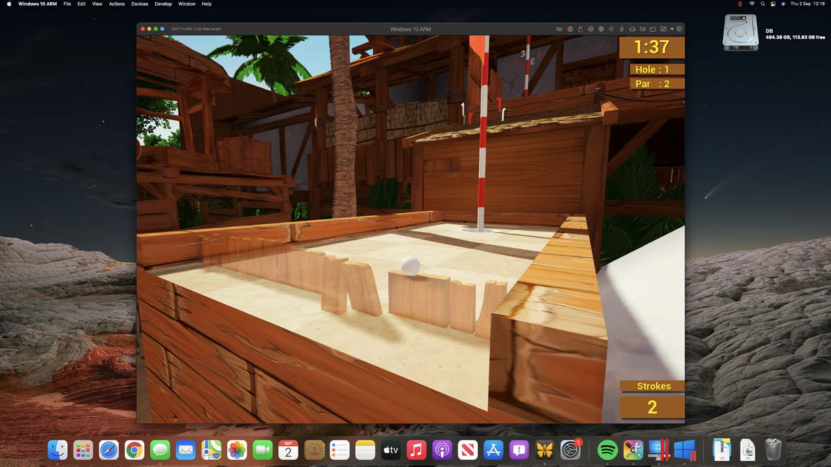 Golf it! on an M1 Mac mini through Steam