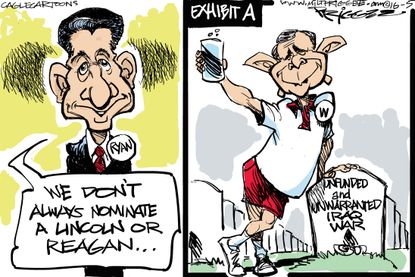 Political Cartoon U.S. Ryan Bush Republicans