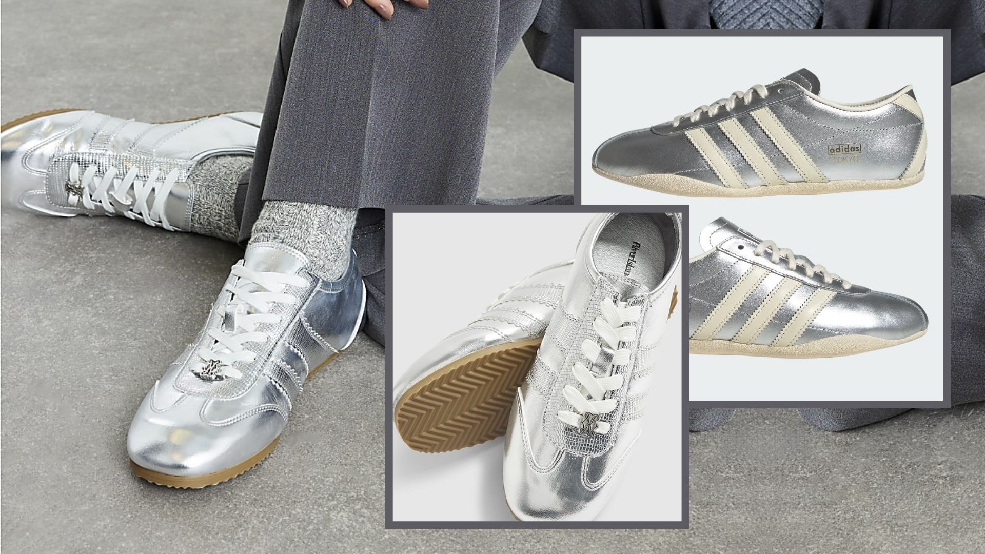 Maximalist, metallic trainers are a shoe trend not to ignore, and this high street buy looks so similar to an iconic adidas Tokyo