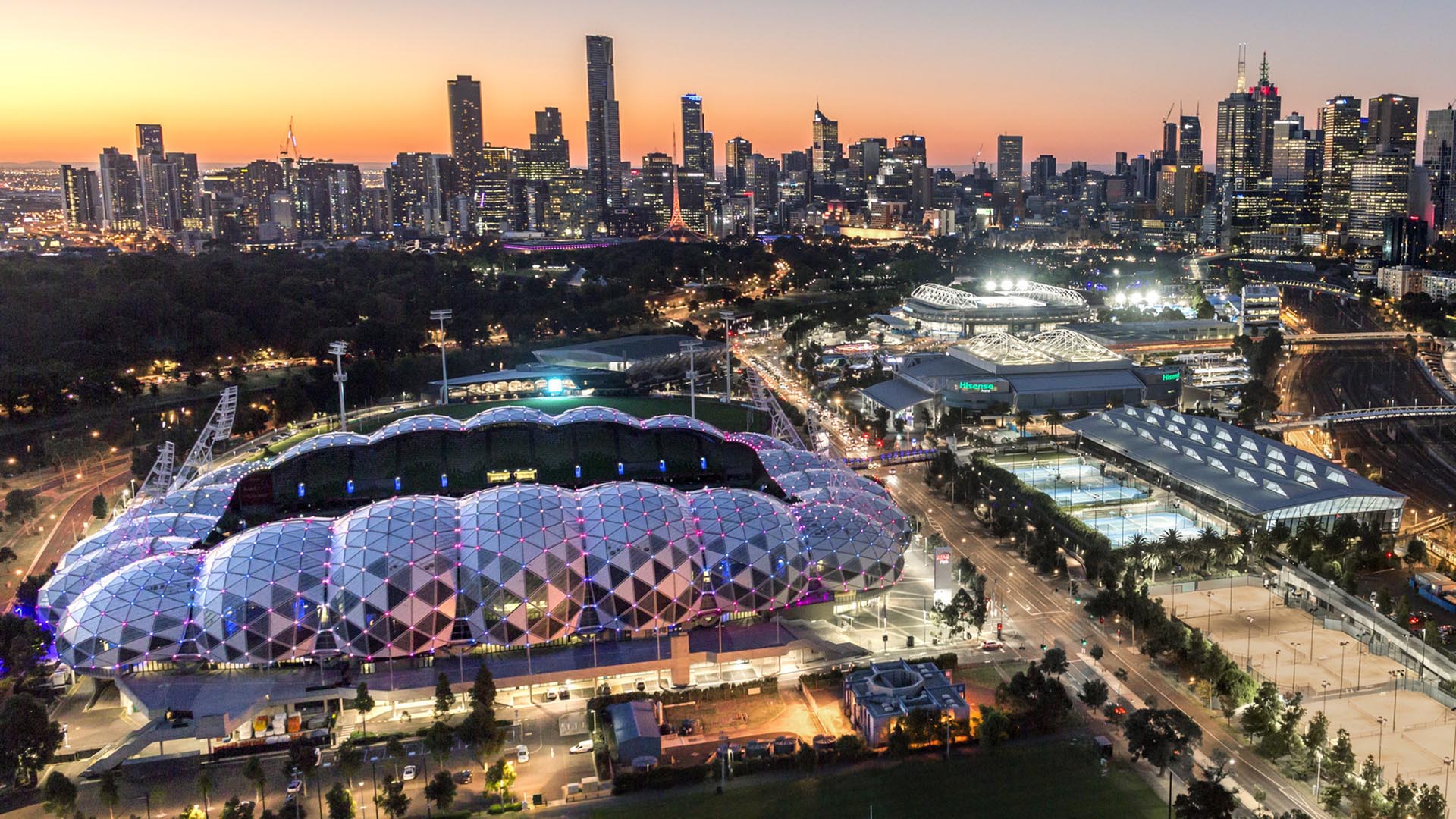 A photo of AAMI Park stadium.