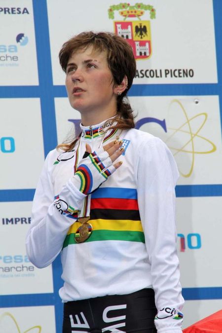 Canna Solovei defended her world time trial title in Italy.