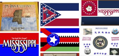 Some of the proposals for Mississippi's new state flag.
