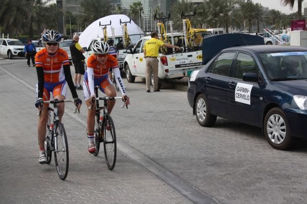 The Dutch team were at home in the windy conditions.