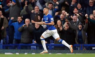 Richarlison opened the scoring at Goodison Park (Martin Rickett/PA)