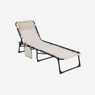 VEIKOUS Outdoor Chaise Lounge Chair in white