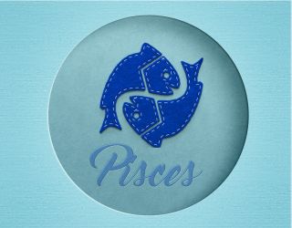 Pisces horoscope sign - stock photo