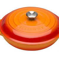 Le Creuset Signature Cast Iron Shallow Dish in Volcanic (27cm) - was