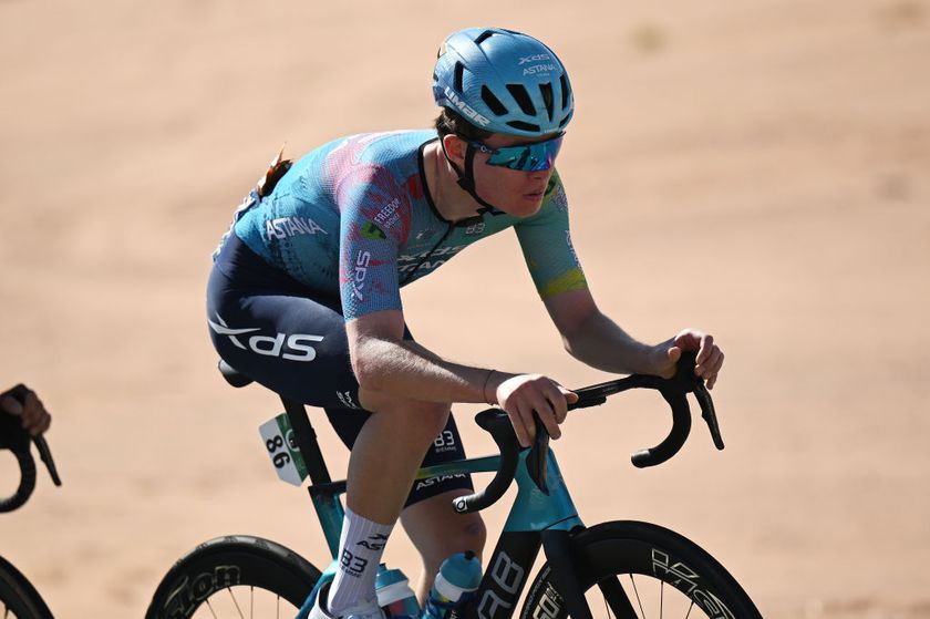 Alexandr Vinokurov Jr. (XDS-Astana) at the AlUla Tour at the start of 2025