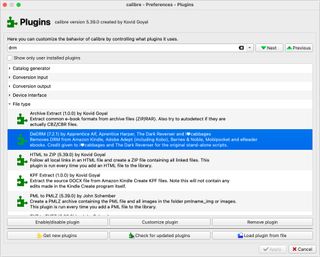Calibre plugins