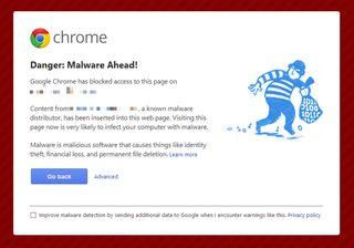 Chrome Malware warning