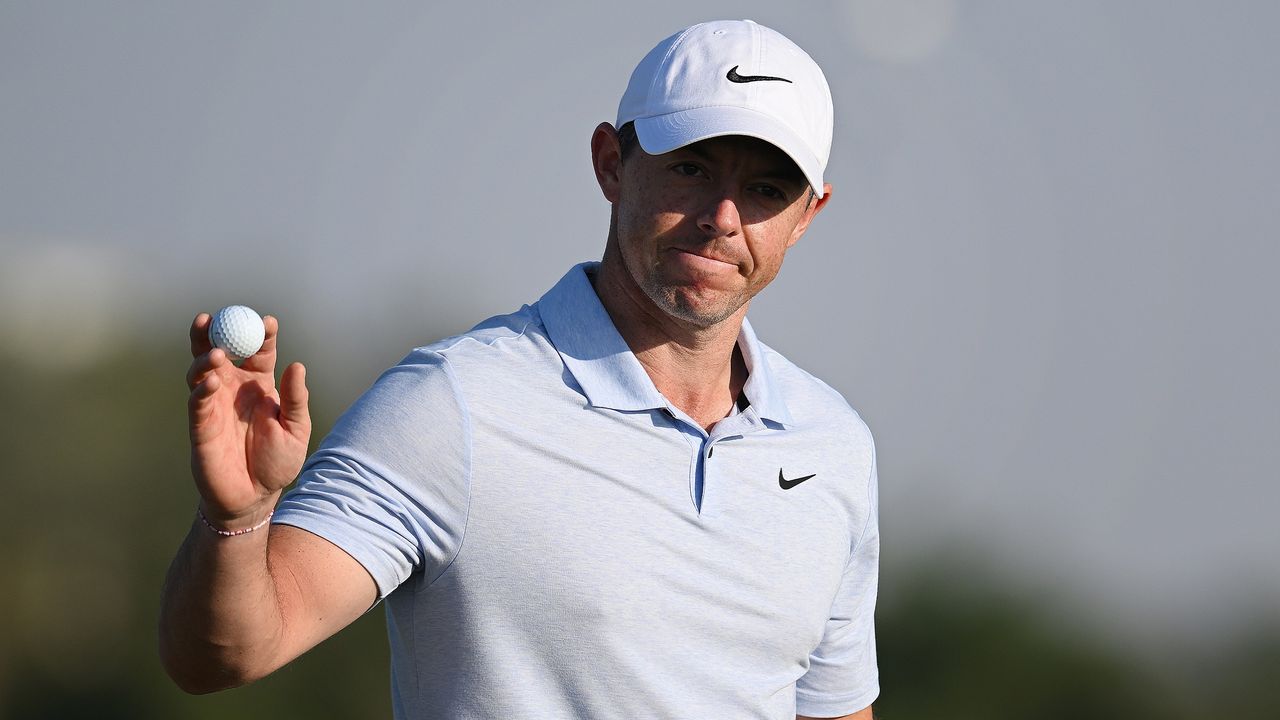 Rory McIlroy at the 2023 Dubai Invitational