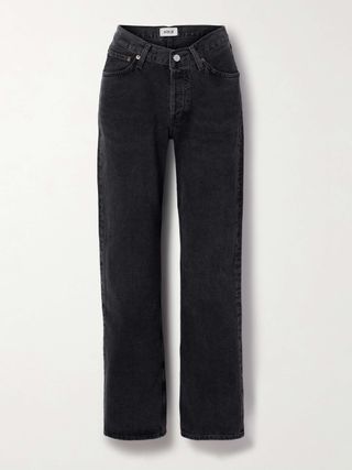 V-Waist Kelly High-Rise Straight-Leg Jeans