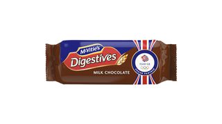 A pack of Mcvitie's branded chocolate digestives