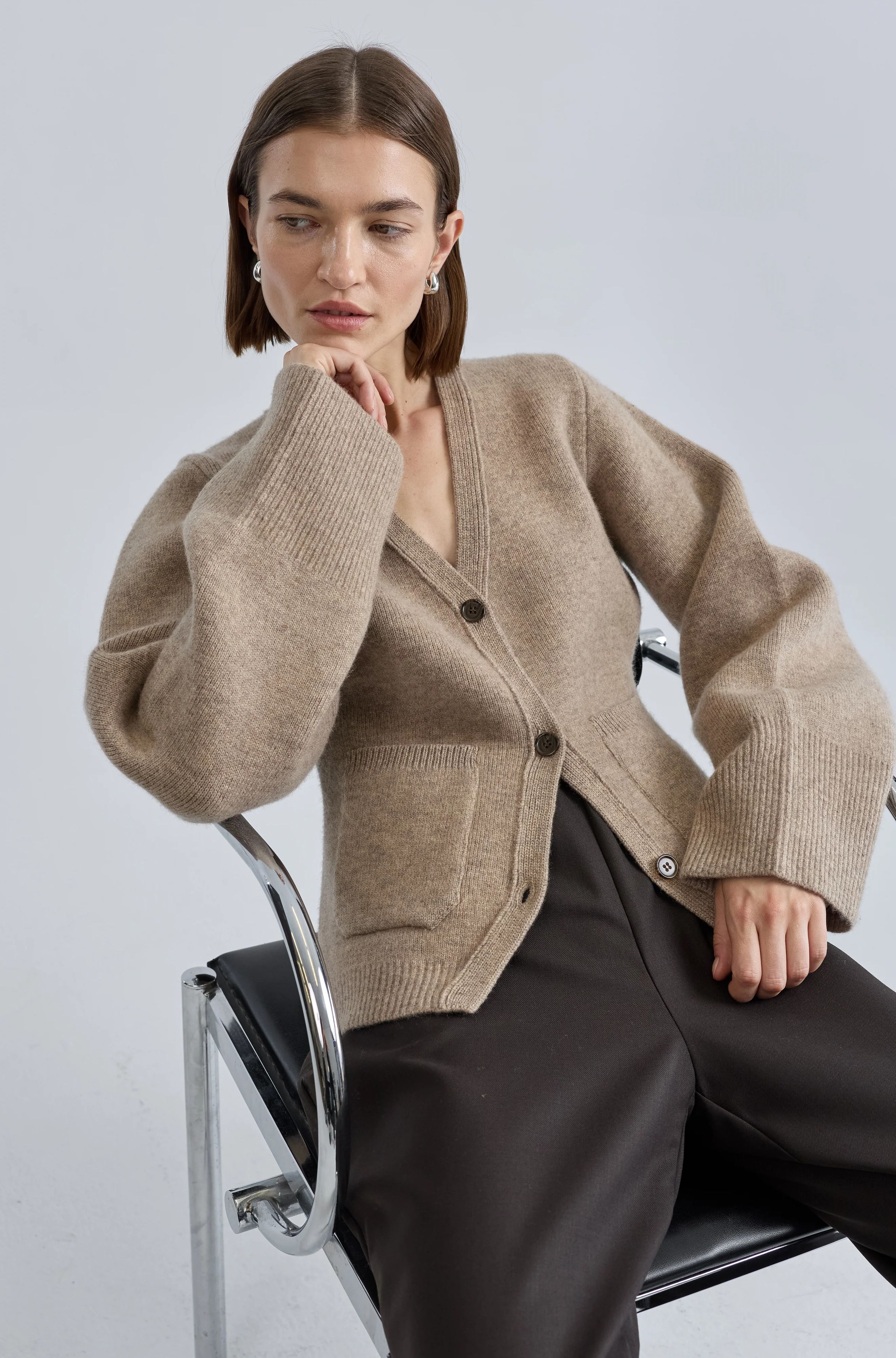 Almina Concept, V Neck Cardigan