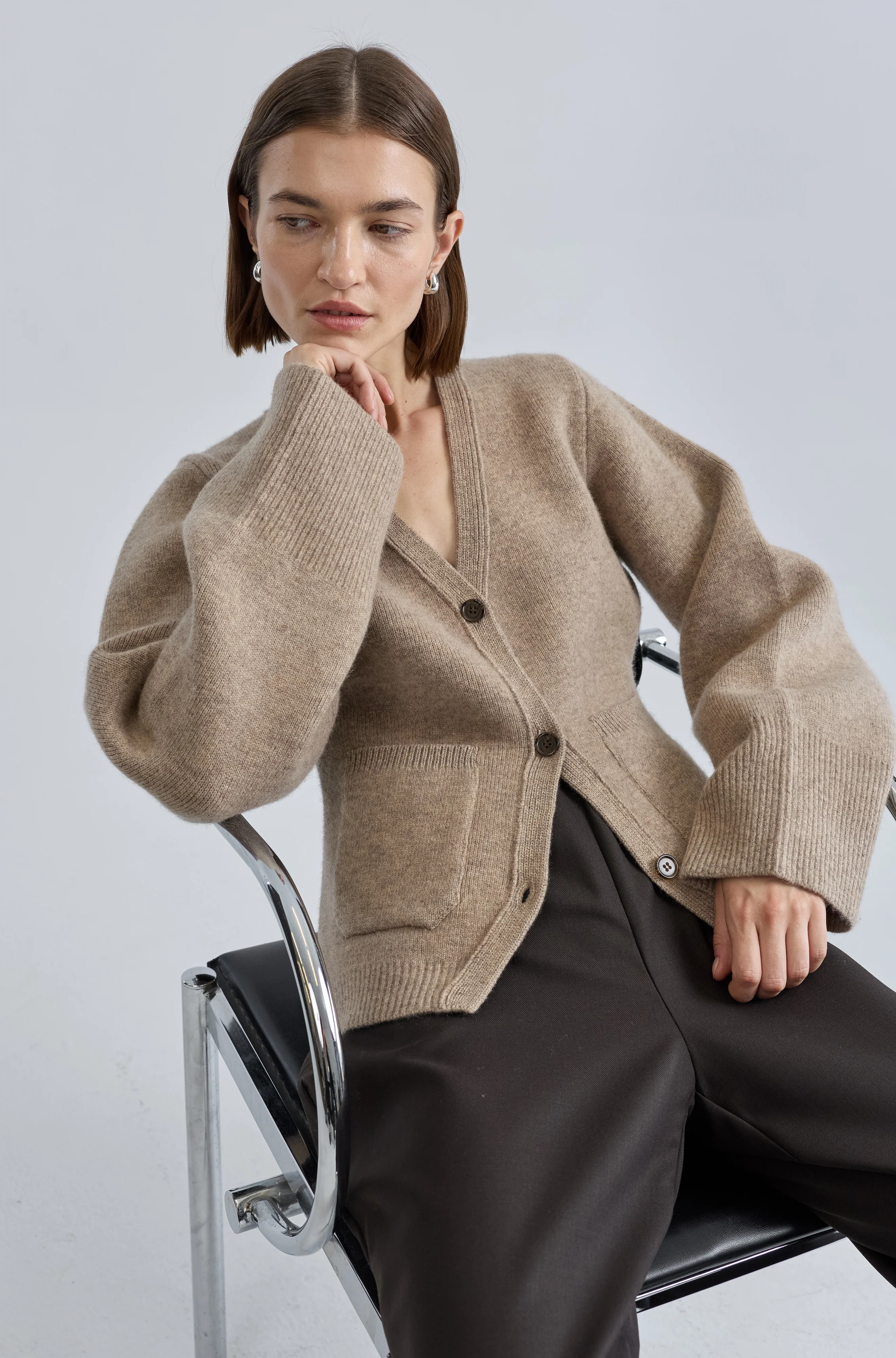 Almina Concept, V Neck Cardigan