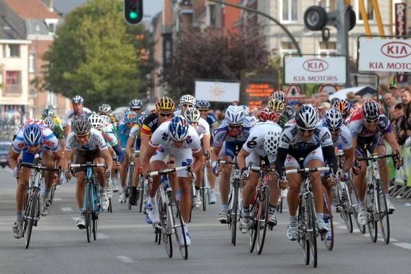 Juan Jose Haedo (Saxo Bank) within metres of his first win since last month's Tour of Missouri.
