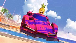 Rocket League Codes, pink car with a fetching pineapple on top