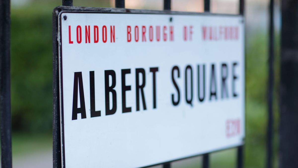 The Albert Square sign in EastEnders 