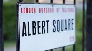 The Albert Square sign in EastEnders 