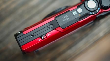 A red OM System Tough TG-7