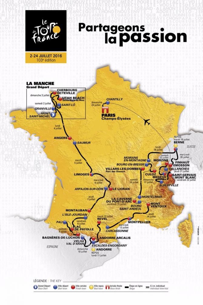 Tour de France route 2016