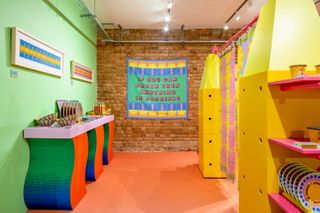 Colourful interiors inside Yinka Ilori shop London