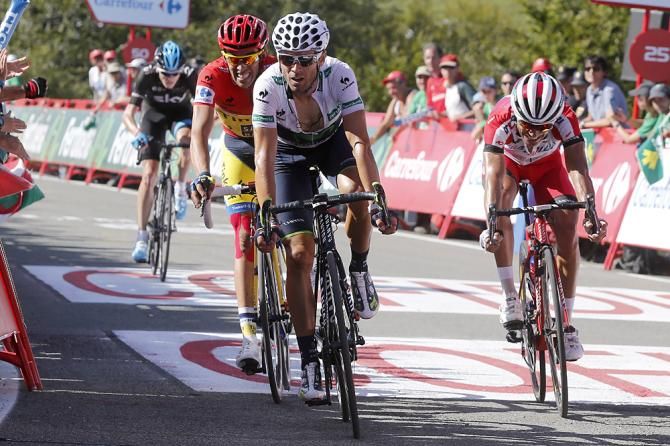 Alejandro Valverde (Movistar) sprinted for the time bonus