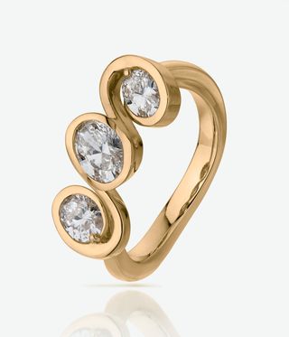 engagement rings with three diamonds by Le Ster