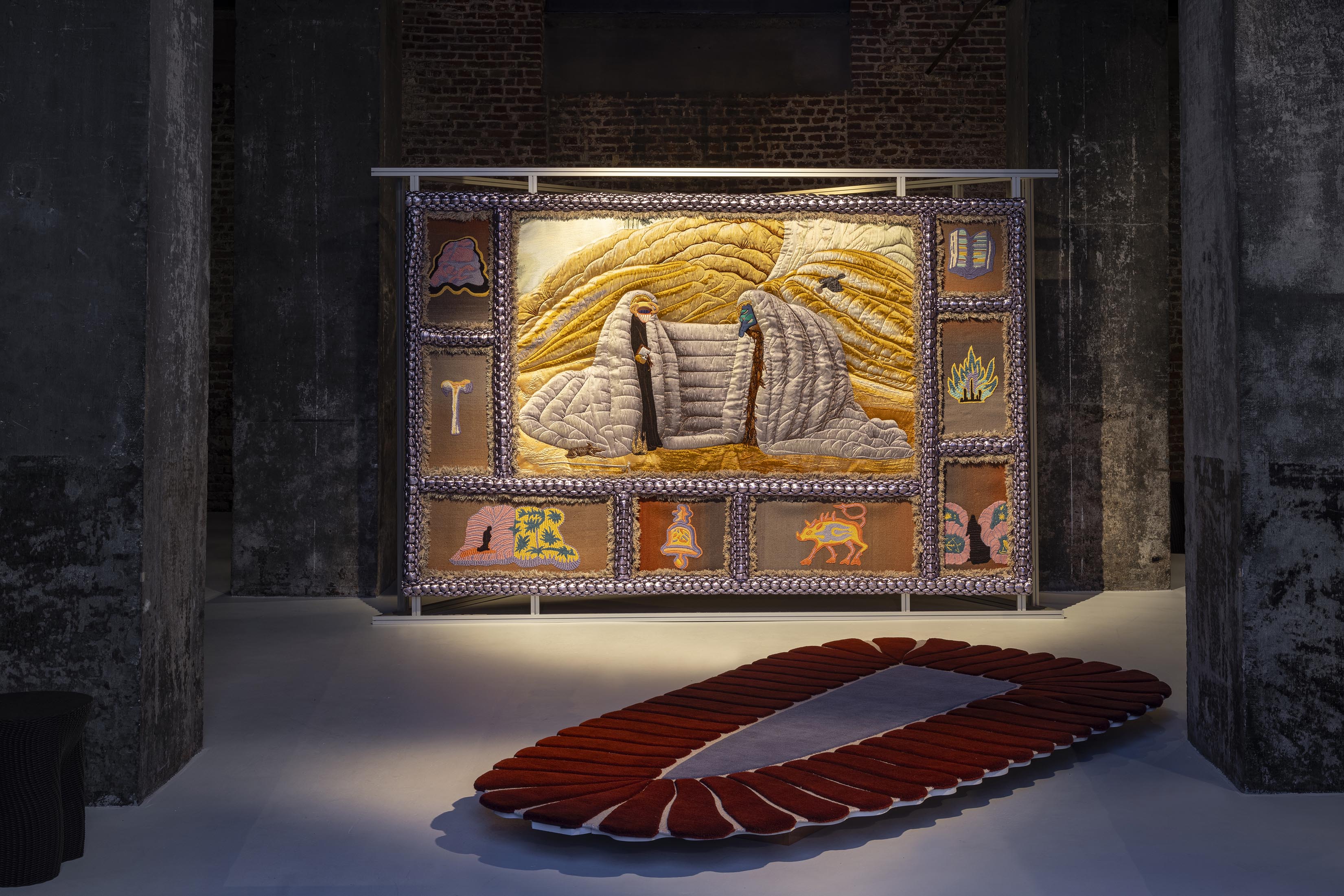 Patricia Urquiola works displayed in exhibition space