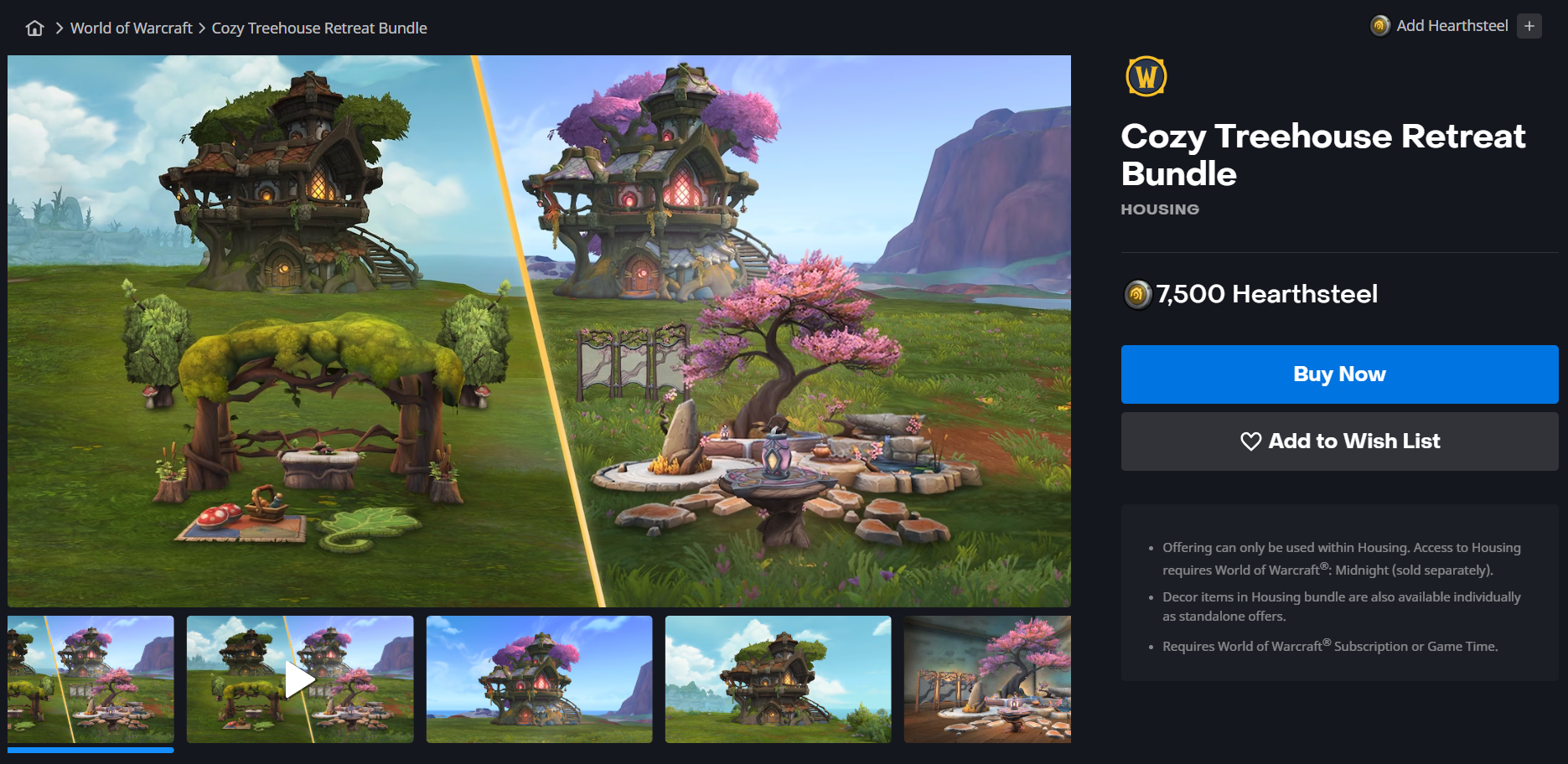 World of Warcraft Cozy Retreat bundle