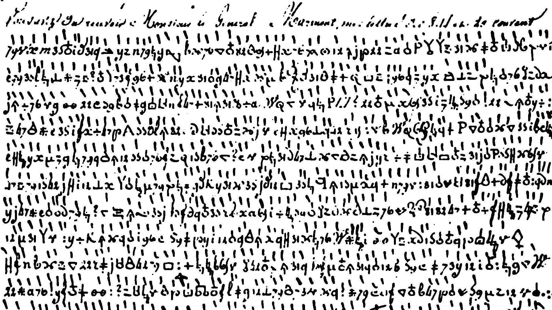 A sample of the ciphered text
