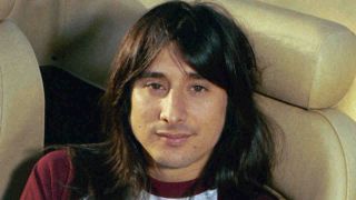 Steve Perry of Journey posing for a photograph in 1980