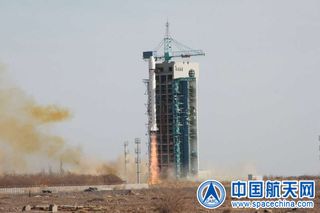 A Chinese Long March 2D rocket launches the Zhangheng 1 earthquake signal detecting mission from the Jiuquan Satellite Launch Center on Feb. 2, 2018.